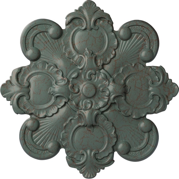 Ekena Millwork Katheryn Ceiling Medallion, Hand-Painted Cloud Burst Crackle, 18 1/8"OD x 1 1/4"P CM18KACBC - main